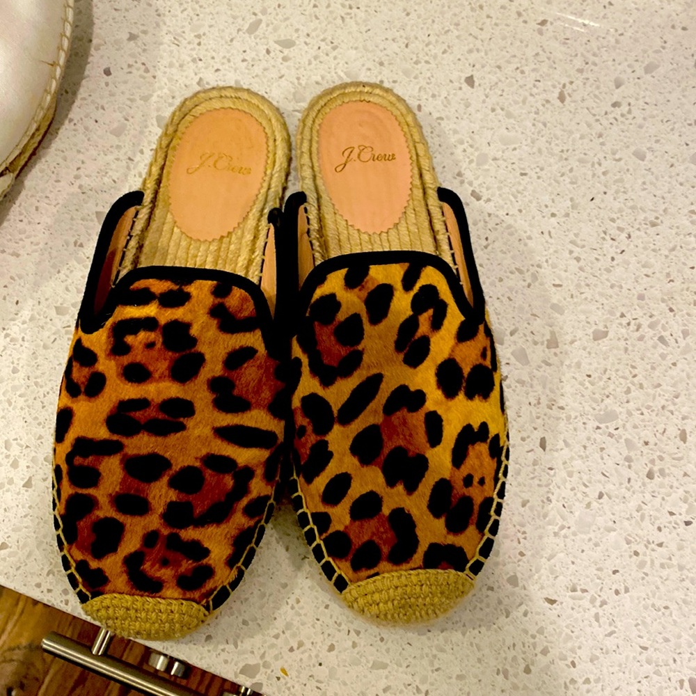 LAST CALL 3 items for 35, make a bundle! J crew leopard espadrillle mules